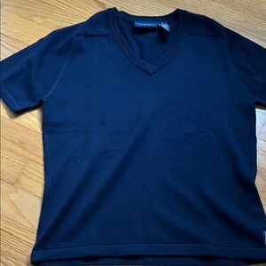 Liz Claiborne women Navy V-Neck Tee